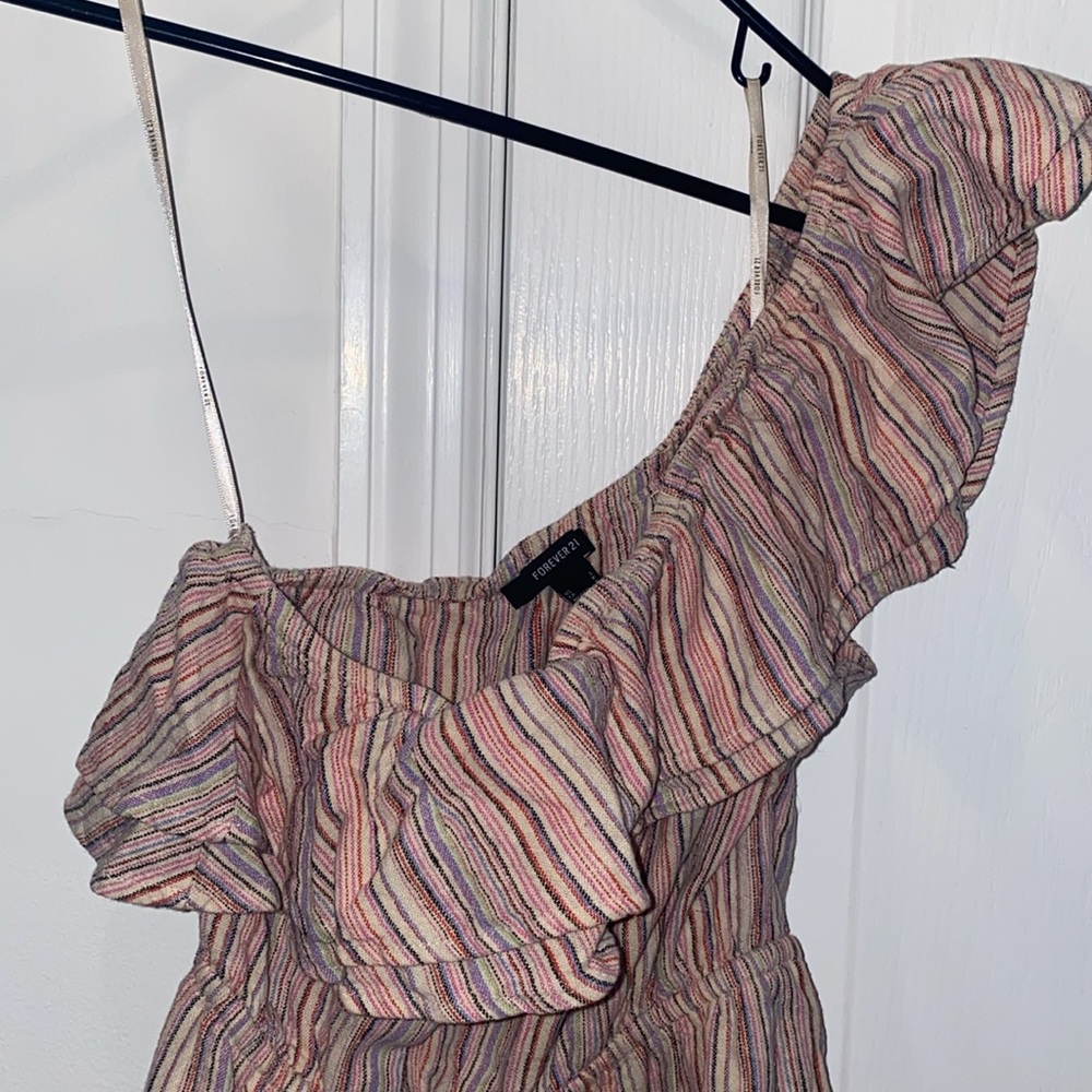 Forever 21 Ruffle Top One Shoulder Dress - Picture 2 of 11